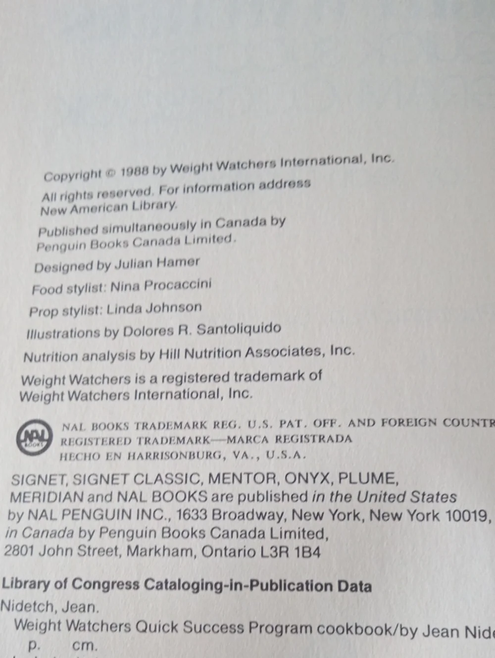 Cookbook Weight Watchers Quick Success Program 300+ Recipes
